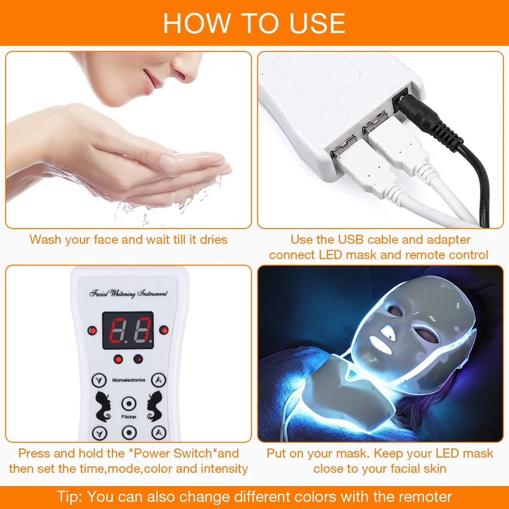 Prestige 7-Color LED Light Therapy Face Mask
